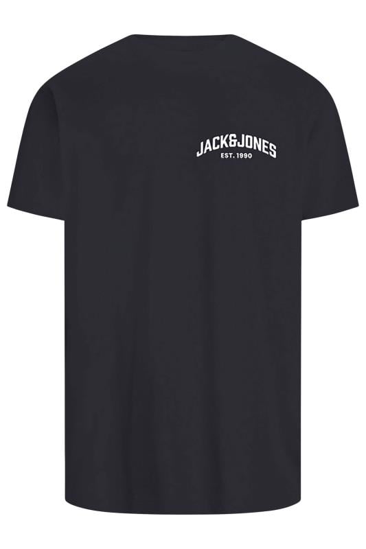 JACK & JONES Big & Tall 5 PACK Grey & Green Crew Neck T-Shirts | BadRhino 5