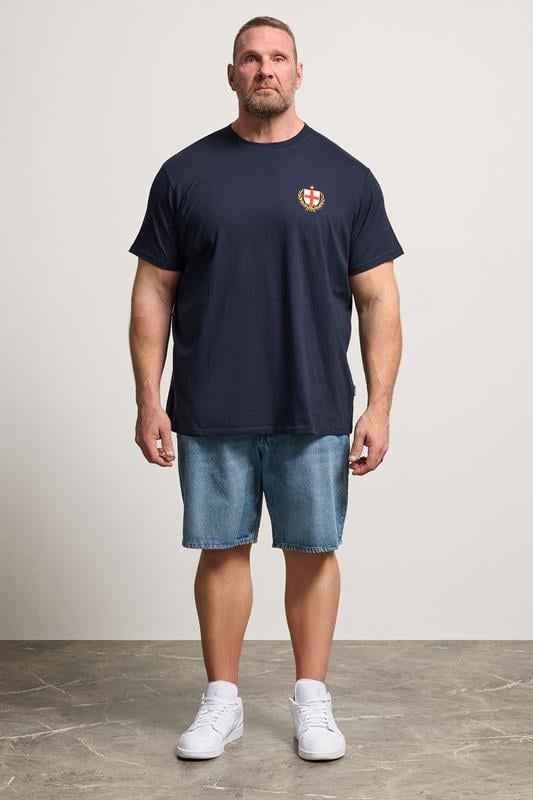 BadRhino Big & Tall Navy Blue England Crest T-Shirt | BadRhino 1