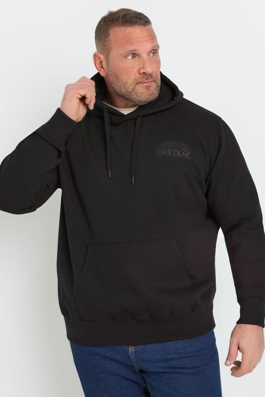 FIRETRAP Big & Tall Stormy Black Hoodie | BadRhino 1