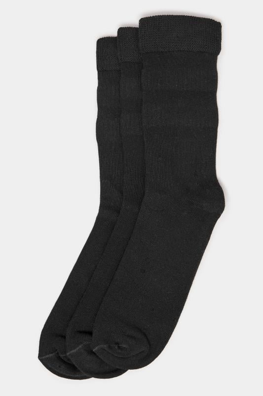 Men's  BadRhino Black 3 Pack Non Elastic Top Socks