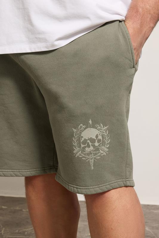 BadRhino Big & Tall Black Japanese Printed Jogger Shorts | BadRhino 4