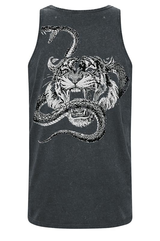 BadRhino Big & Tall Black Acid Wash Graphic Vest | BadRhino 7