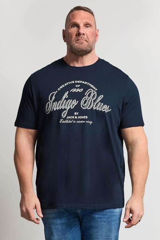 Men's  Yours JACK & JONES Big & Tall Navy Blazer Blue Graphic T-Shirt