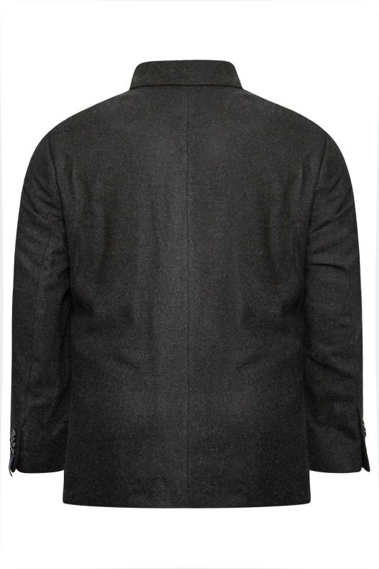 BadRhino Big & Tall Grey Tweed Wool Mix Suit Jacket | BadRhino