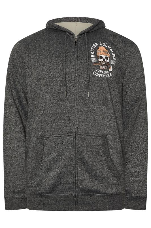 Men's  KAM Big & Tall Black 'British Columbia' Slogan Hood