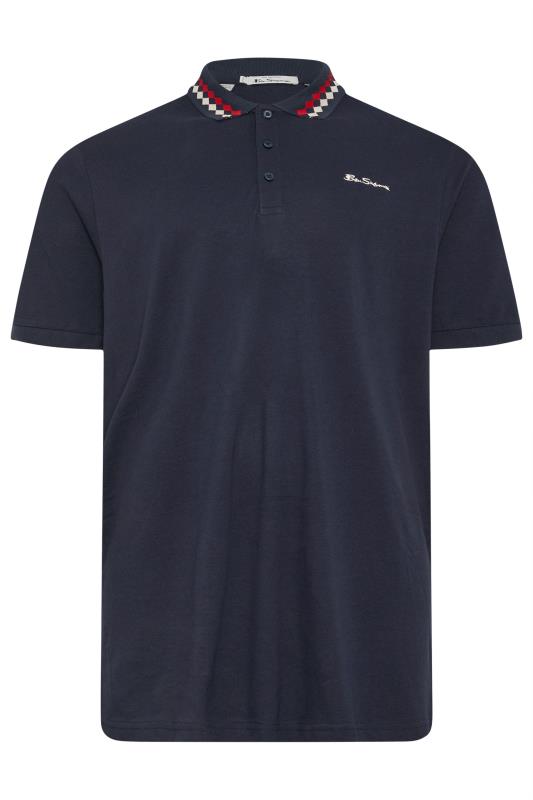 BEN SHERMAN Big & Tall Navy Signature Pique Polo Shirt | BadRhino 3