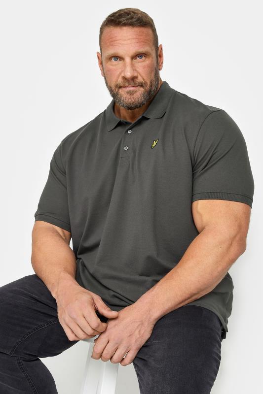 Men's  LYLE & SCOTT Big & Tall Gunmetal Grey Core Polo Shirt