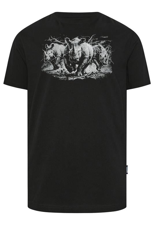Men's  BadRhino Big & Tall Black Extra Long Rhino Graphic T-Shirt