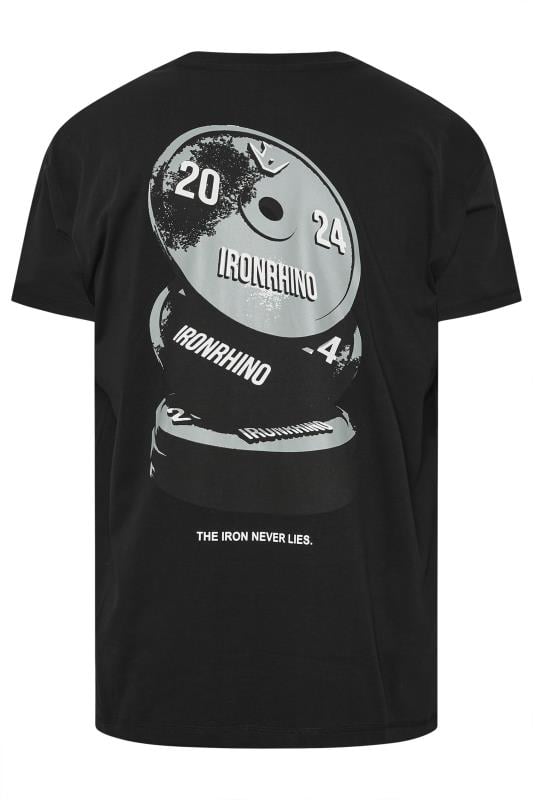 IronRhino Big & Tall Black 'Iron Never Lies' Printed T-Shirt | BadRhino 2