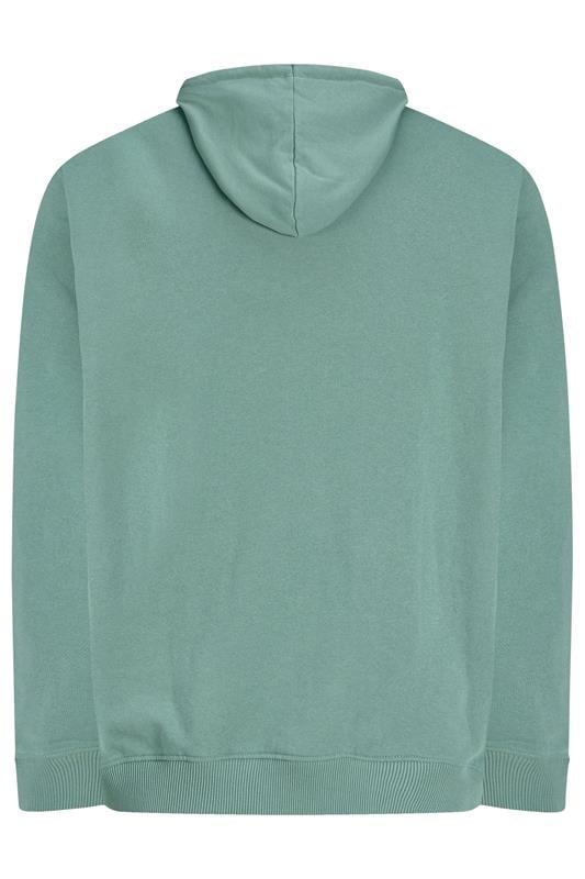 JACK & JONES Big & Tall Blue Printed Logo Hoodie  | BadRhino 2