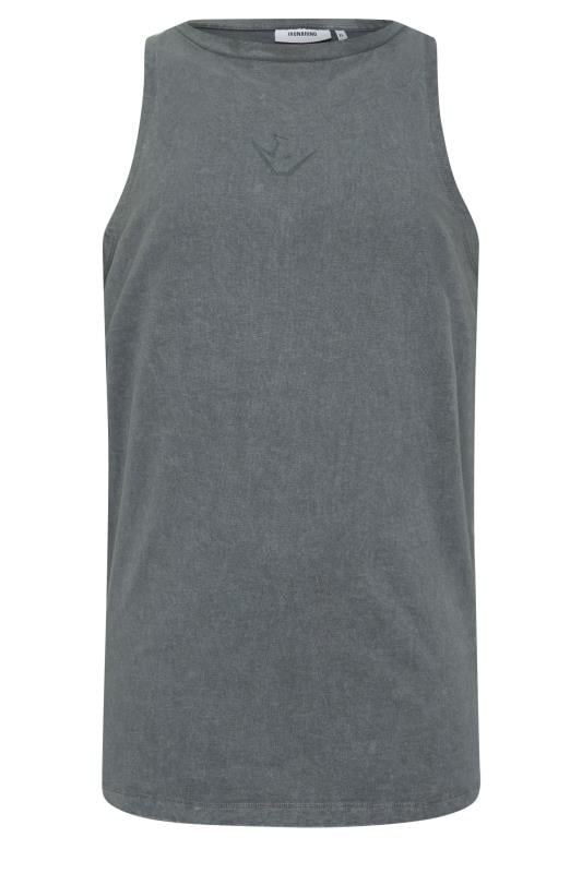 IronRhino Big & Tall Black Acid Wash Sleeveless Tee | BadRhino 5