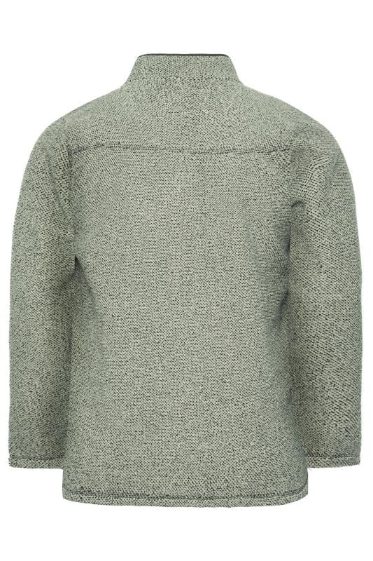 BadRhino Big & Tall Grey Textured Zip Through Fleece | BadRhino 6