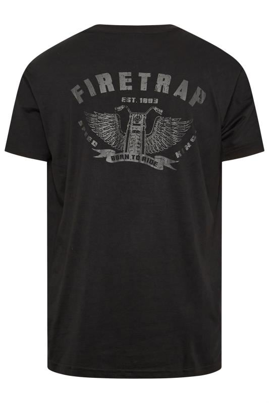 FIRETRAP Big & Tall Black Loyd V2 T-Shirt | BadRhino 5