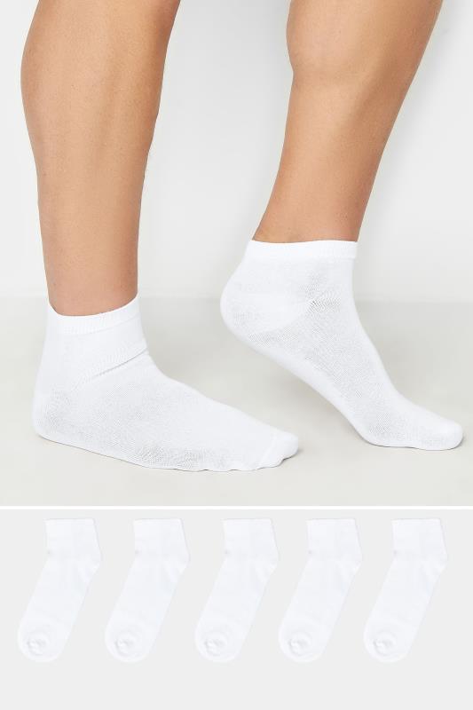Men's  BadRhino White 5 Pack Trainer Socks