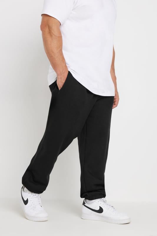 BadRhino Big & Tall Black Cuffed Joggers | BadRhino 1