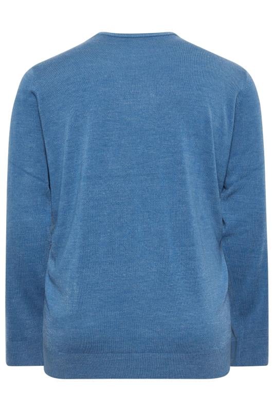 BadRhino Big & Tall Blue Crew Neck Jumper | BadRhino 5