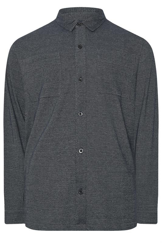 Men's  STUDIO A Big & Tall Navy Blue Button Through Shirt