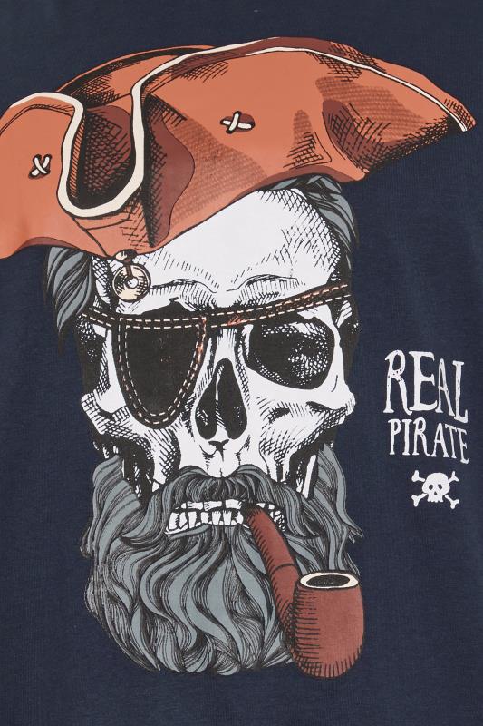 KAM Navy 'Real Pirates' Graphic Print T-Shirt | BadRhino 2