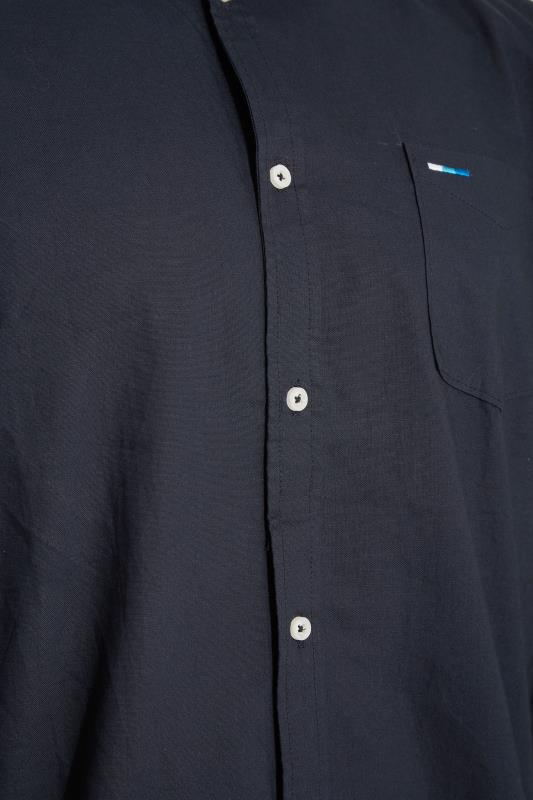 BadRhino Navy Blue Essential Long Sleeve Oxford Shirt | BadRhino