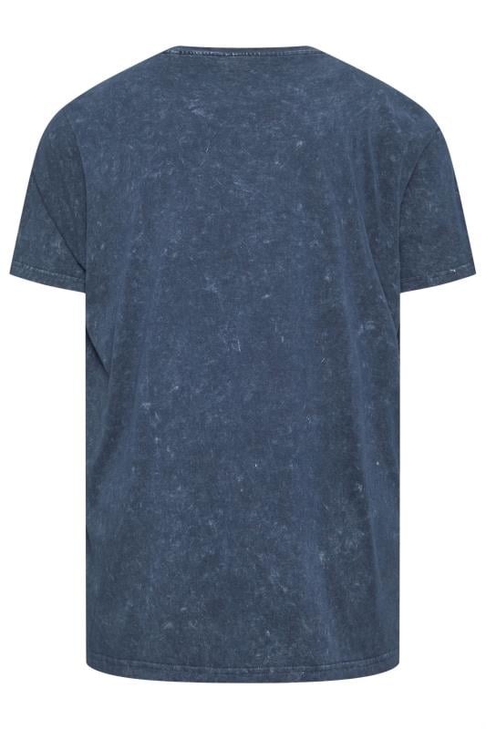 BadRhino Big & Tall Navy Acid Wash Top Gun T-Shirt | BadRhino 5