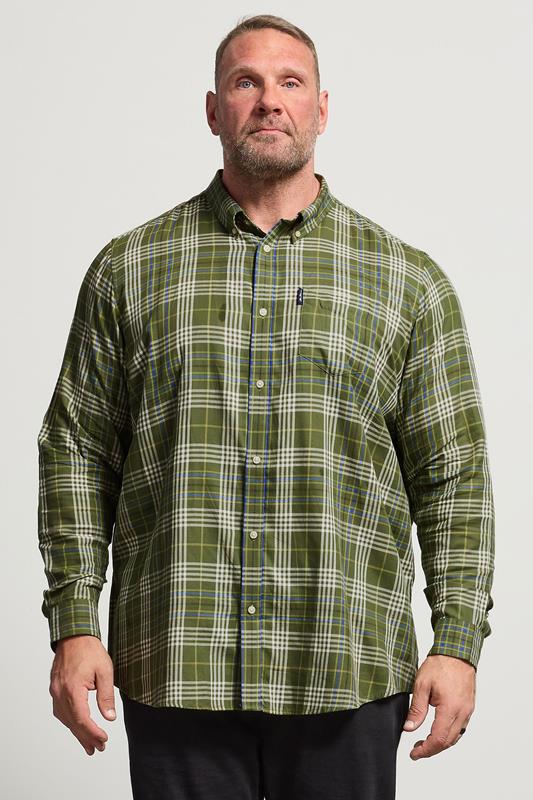 Men's  BEN SHERMAN Big & Tall Green Check Shirt