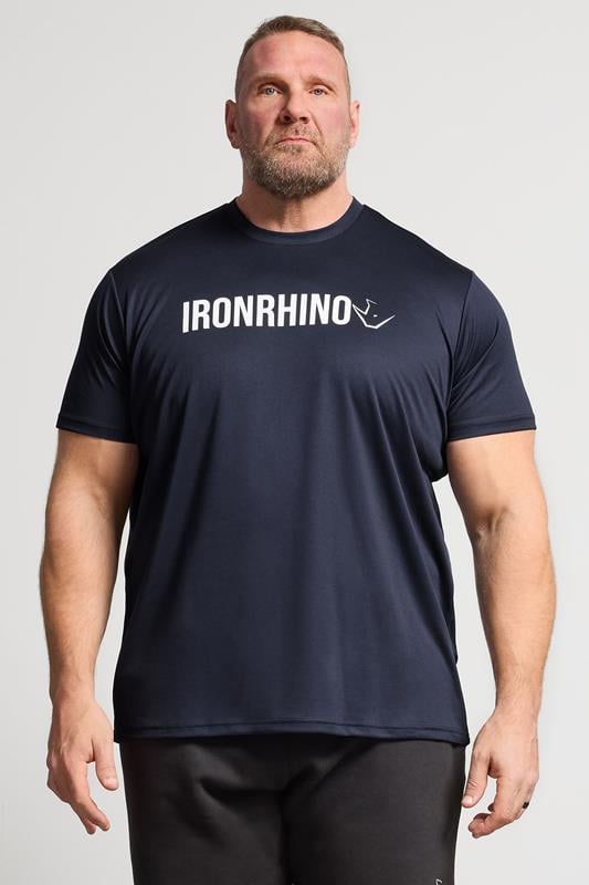 Men's  IronRhino Big & Tall Navy Blue Branded Performance T-Shirt