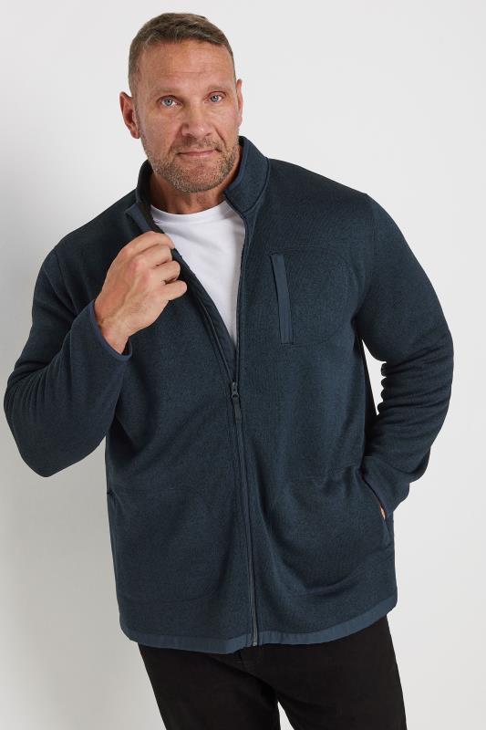 BadRhino Big & Tall Navy Blue Fleece Lined Jacket | BadRhino 2