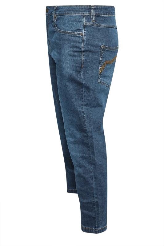 BadRhino Big & Tall Blue Mid Rinse Stretch Jeans | BadRhino 5