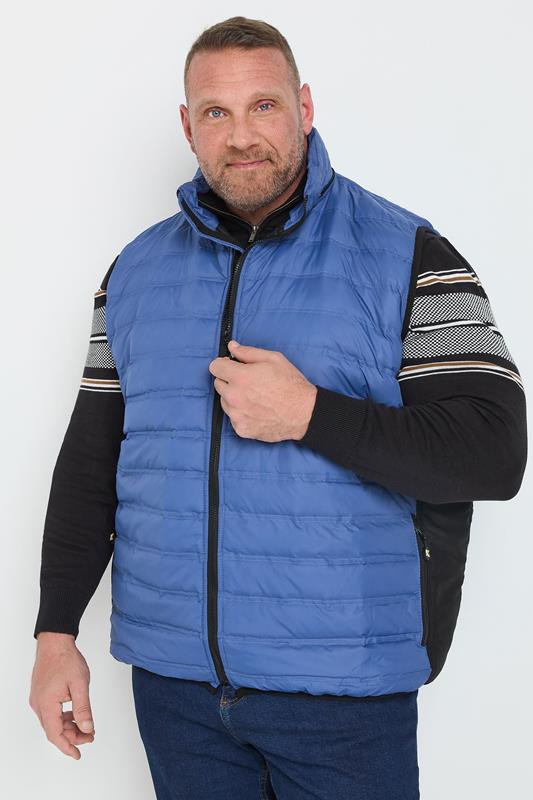 KAM Big & Tall Royal Blue Quilted Gilet | BadRhino 1