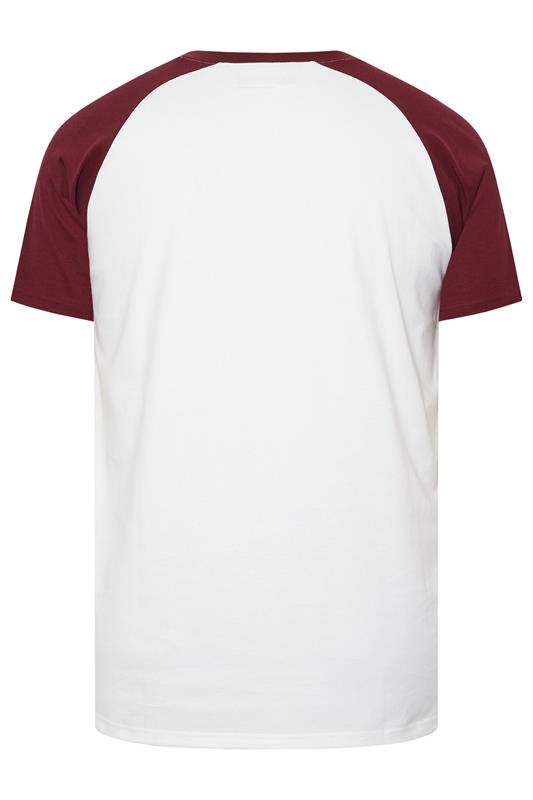 BadRhino Big & Tall Red & White 15 Raglan Football T-Shirt | BadRhino 2
