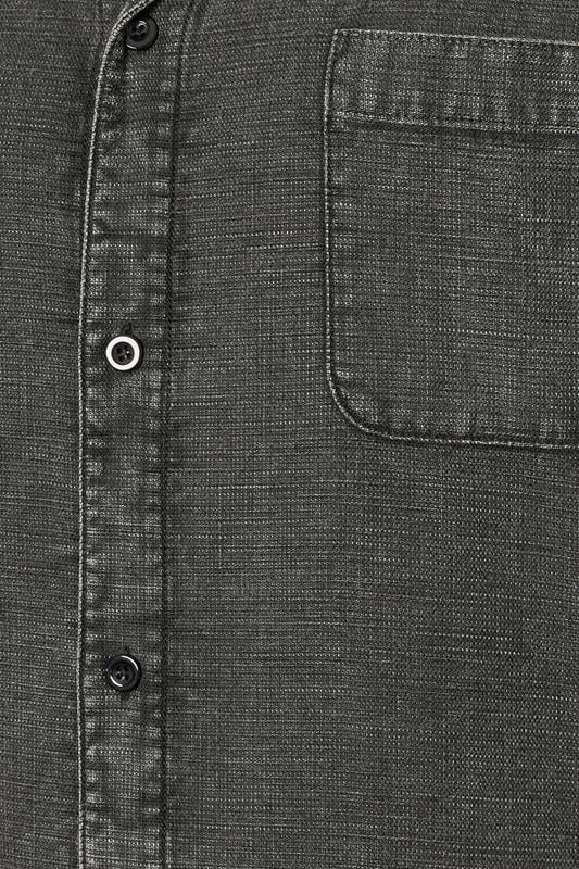 BadRhino Big & Tall Grey Acid Wash Cotton Shirt | BadRhino 8