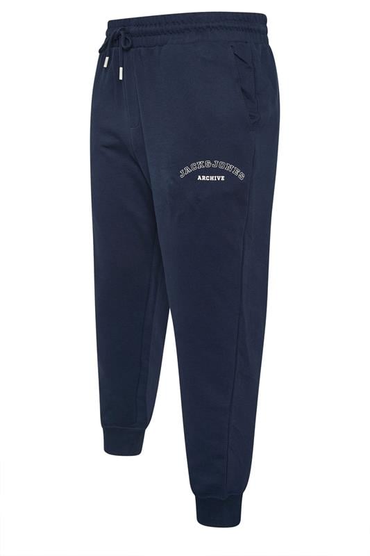 JACK & JONES Big & Tall Navy Blue Joggers | BadRhino 5