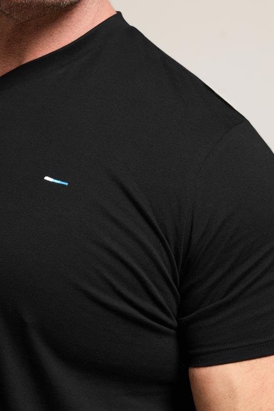 BadRhino Big & Tall Black 5 Pack V-Neck T-Shirts | BadRhino 5