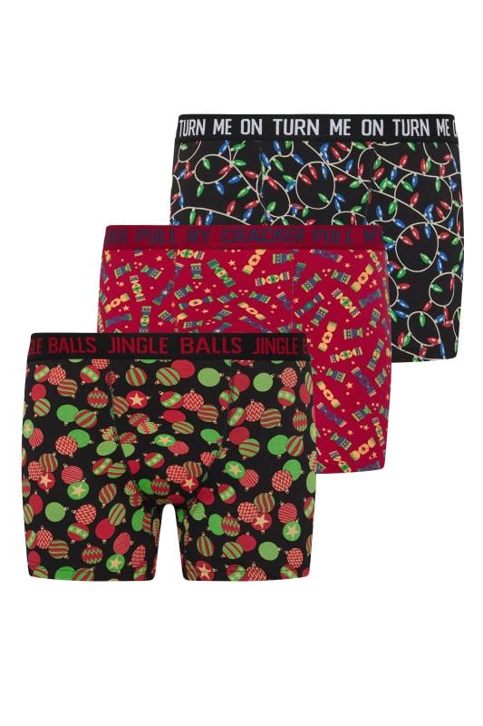 BadRhino 3 PACK Black & Red Christmas Trunks | BadRhino 4