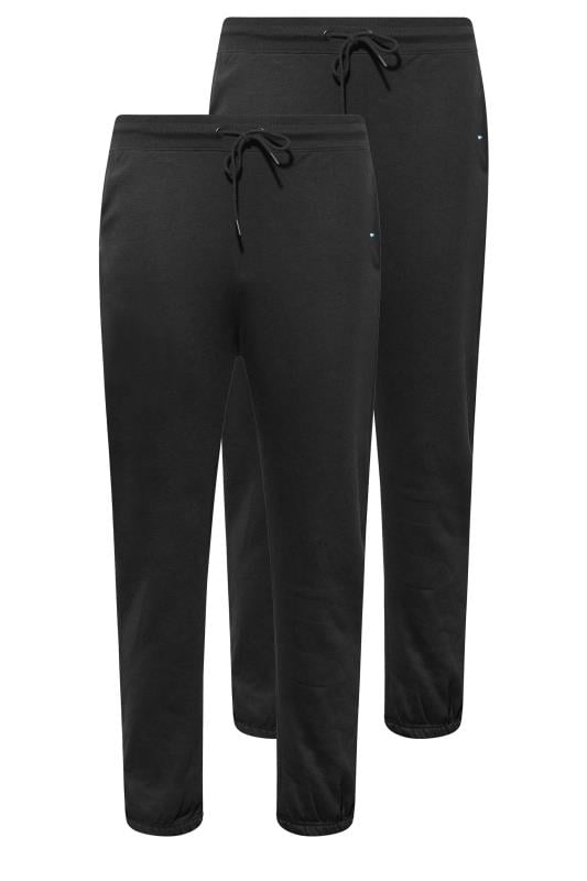 BadRhino Big & Tall 2 PACK Black Jersey Core Joggers | BadRhino 5