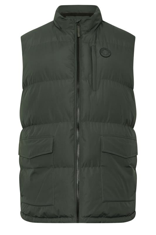 BadRhino Big & Tall Dark Green Zip Through Gilet | BadRhino 3