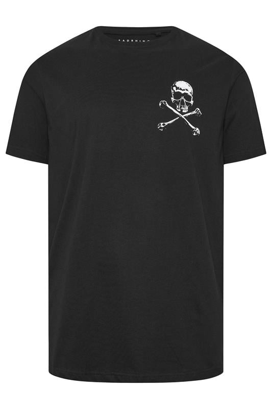 Men's  BadRhino Big & Tall Black Skull & Crossbones Graphic T-Shirt