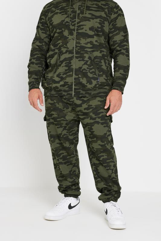 BadRhino Big & Tall Green Camo Print Cargo Joggers | BadRhino 2