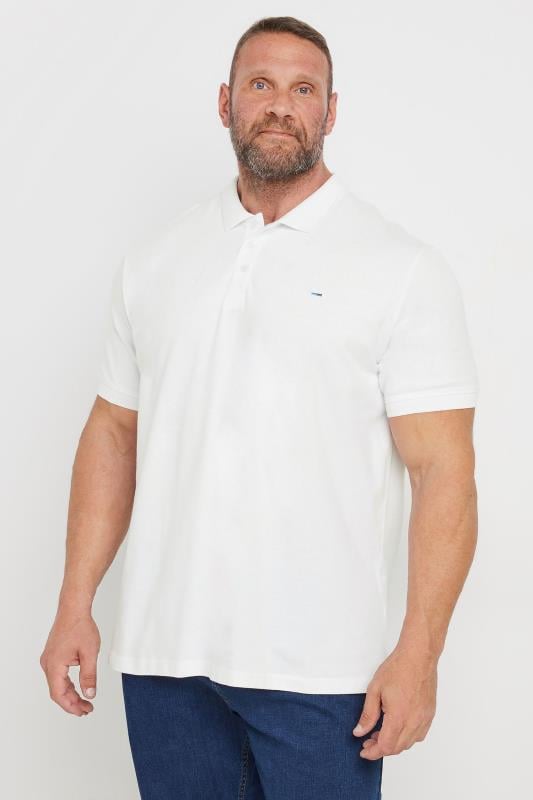 BadRhino Big & Tall White Core Polo Shirt | BadRhino 1