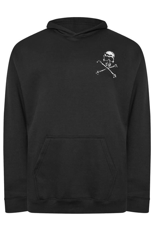 BadRhino Big & Tall Black Skull Graphic Hoodie | BadRhino 6