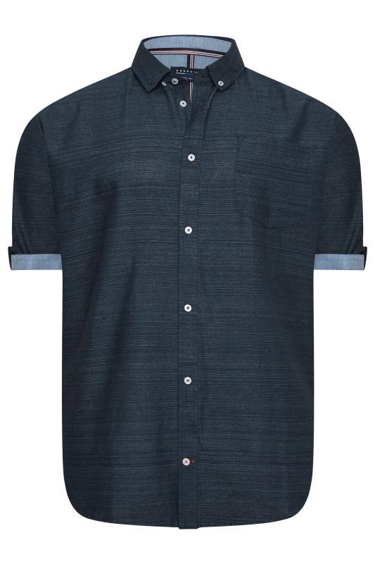 BadRhino Big & Tall Navy Blue Cotton Slub Shirt | BadRhino 4