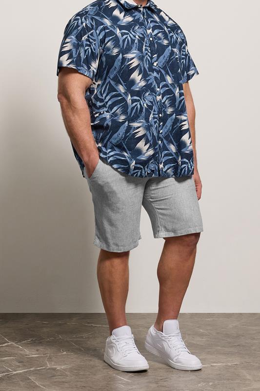  JACK & JONES Big & Tall Indigo Blue Chino Shorts