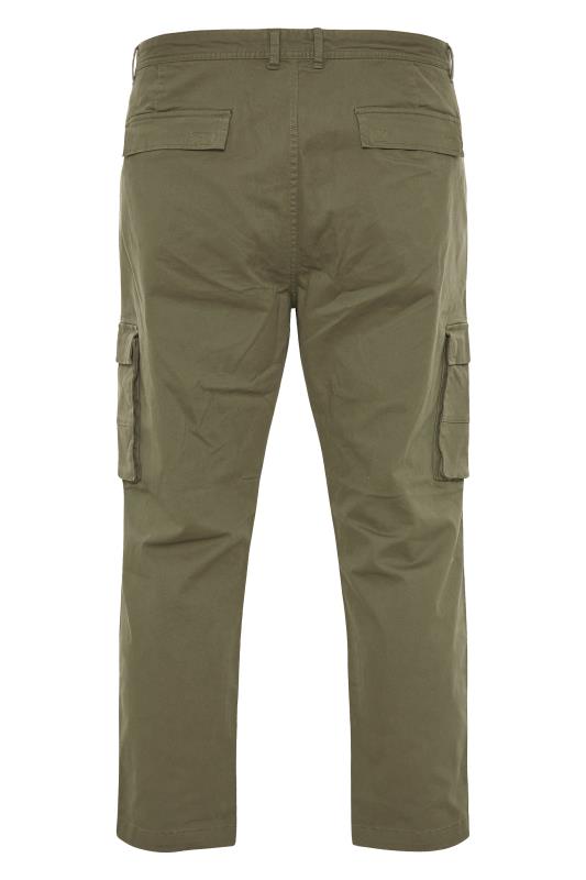 BadRhino Khaki Green Stretch Cargo Trousers | BadRhino 6