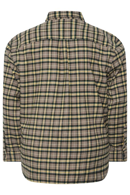 LYLE & SCOTT Big & Tall Stone Brown & Yellow Check Shirt | BadRhino 2