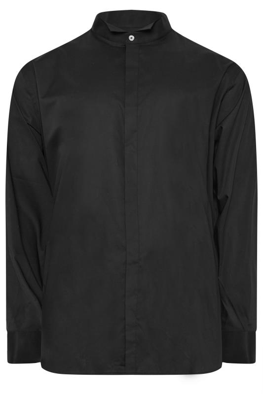 BadRhino Big & Tall Black Wing Collar Formal Shirt | BadRhino 4