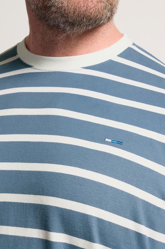 BadRhino Big & Tall Blue Extra Long Stripe T-Shirt | BadRhino 4