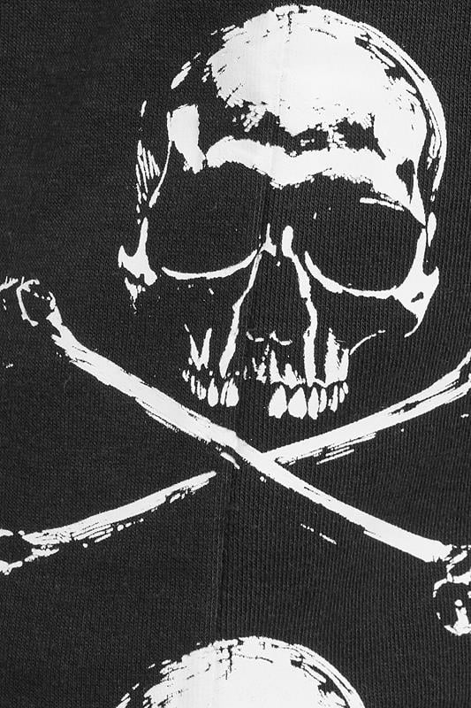 BadRhino Big & Tall Black Side Skull Open Hem Joggers | BadRhino 4