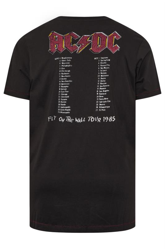 D555 Big & Tall Black 'ACDC' Logo Graphic T-Shirt | BadRhino 5