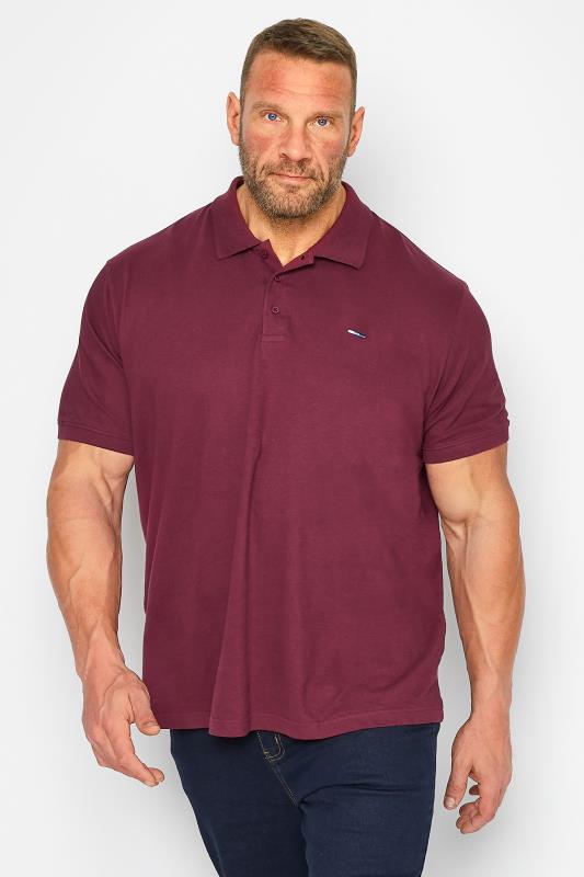 Men's  BadRhino Big & Tall Windsor Wine Red Core Polo Shirt