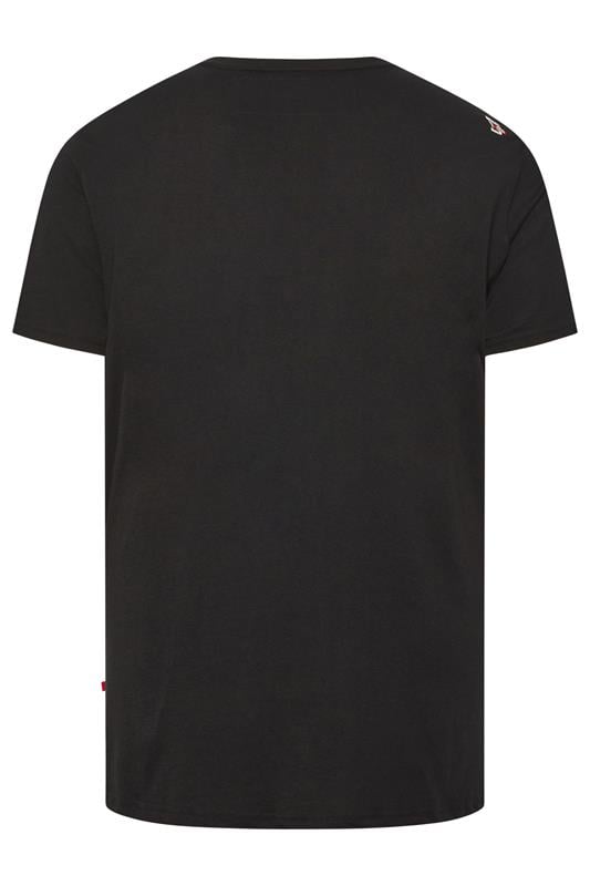 D555 Big & Tall Black Guitar Print T-Shirt | BadRhino 4